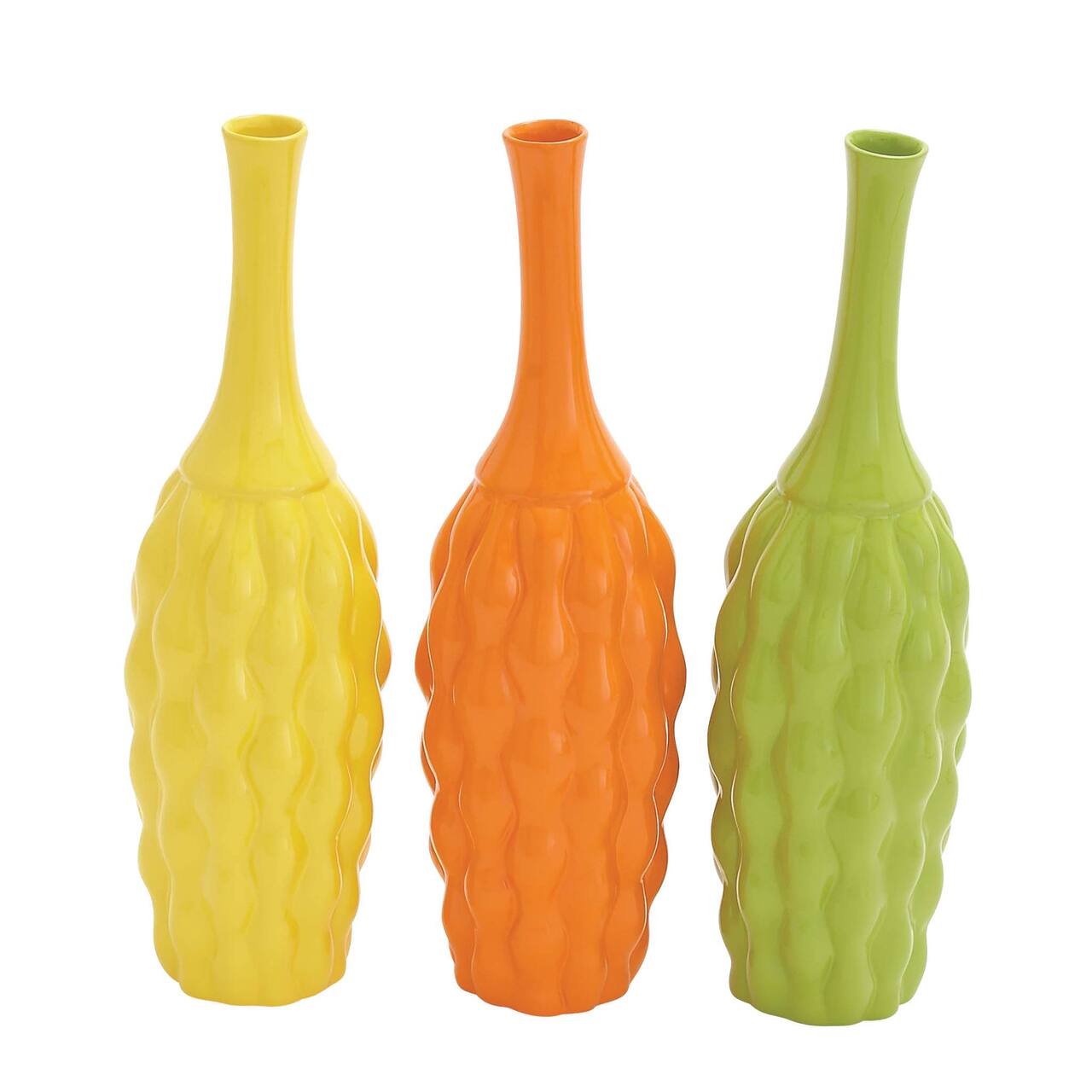 The Novogratz 18&#x22; Bright Ceramic Coastal Vase Set